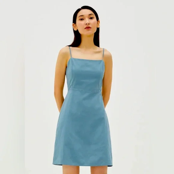 love bonito green dress Love Bonito Chartreuse Green Square Neck Slit Dress main image 0
